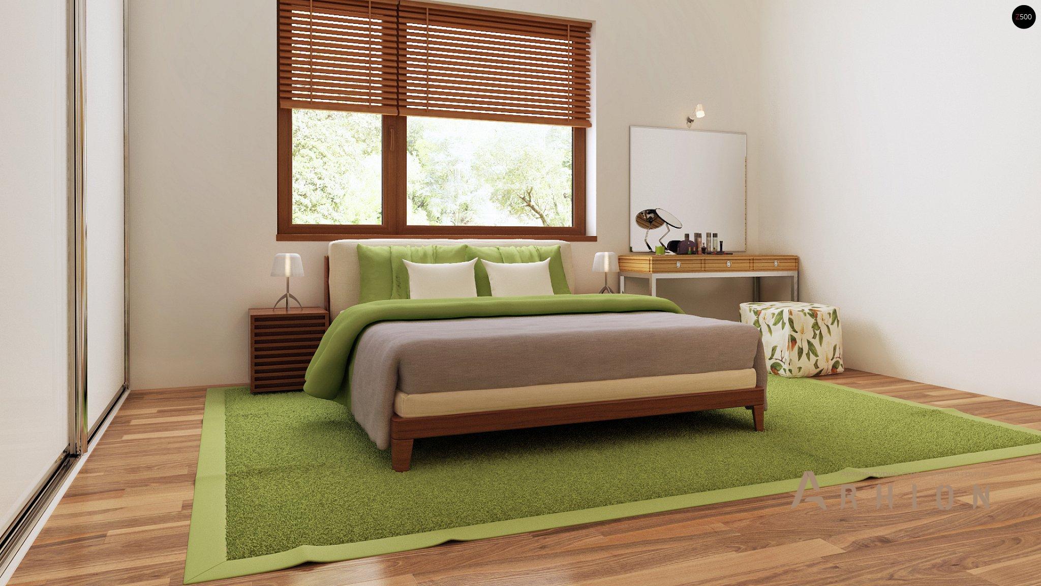 8. Проект одноэтажного дома в современном стиле с четырехскатной, Z64 a, площадью - 170 кв c мансардой